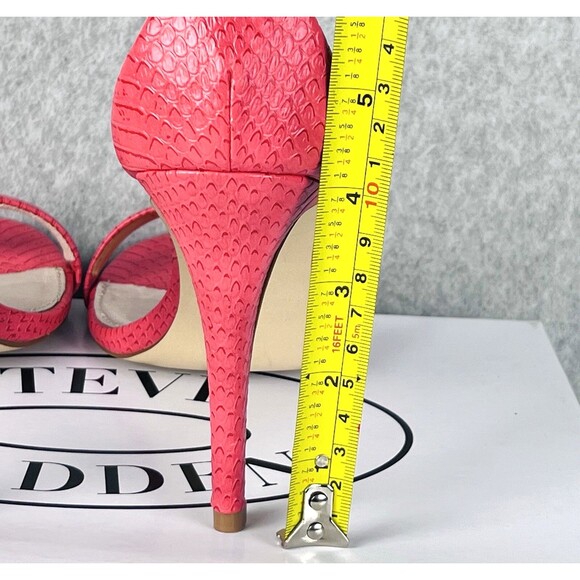 Steve Madden Shoes Womens 9 Pink Stecy Coral SNK Strappy Heels Open Toe Formal - Picture 10 of 13